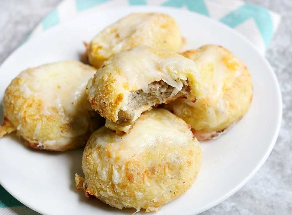 Breakfast Biscuits Stuffed with Sausage and Cheese
