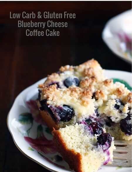Low Carb Blueberry Cheese Danish Coffee Cake